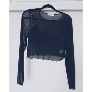 Sheer Black Long Sleeve Top